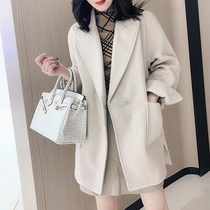 European station 2022 autumn womens new European goods trendy Korean version of the Western style loose thickening warm casual popular coat