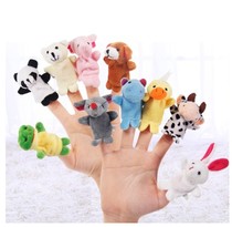 Kindergarten cartoon animal plush finger puppet Baby soothing props area game hand puppet Storytelling performance toy
