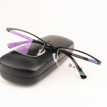 Aluminum magnesium mens myopia frame half frame glasses frame eyebrow wire frame mens glasses comfortable big face eye frame