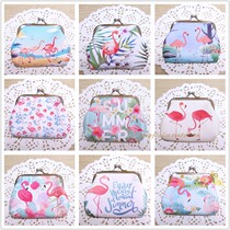 2020 spring small fresh style Flamingo series coin bag Coin bag Wedding gift happy candy bag earphone bag