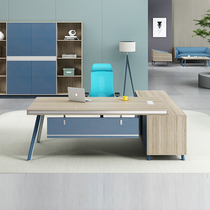  Office managers desk and chair combination Bosss desk Presidents desk Simple modern large desk Single supervisors desk