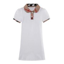 European and American childrens clothing 2022 Summer new pure cotton girl dress with dress foreign trade female baby with long money polo dress