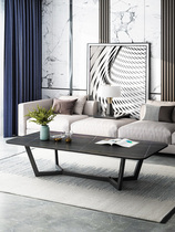 Light luxury marble tea several modern minimal rock rectangular tea table living room household small family-type creative tea table
