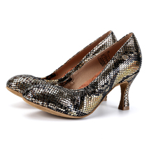 ADSdance womens modern dance shoes Professional horseshoe national standard shoes Performance competition soft-soled waltz leather tango shoes