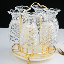 Breakfast Cup shelf creative people fish water cup holder Cup Tea storage rack household living room round light luxury modern upside down