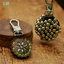 Boutique slingshot strong magnet adsorption steel ball bullet beads Outdoor key hanging buckle round pendant pendant stone flat skin bullet work