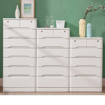 Five-bucket cabinet solid wood simple modern chest cabinet solid wood storage cabinet bedroom economic drawer cabinet white bucket cabinet