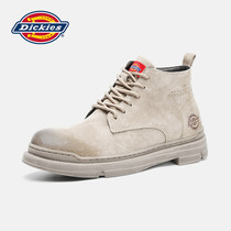 Dickies official womens shoes summer new leather British style retro Martin boots womens thick-soled booties ins tide