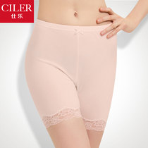 Schlelecka cotton safety pants anti-walking light female summer thin lace floral lace ladys underpants mid-waist insurance pants