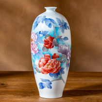Chinese Ceramic Art Lifetime Achievement Award Yuan Shu Fan pure hand-painted vase ornaments modern decoration high-end flash