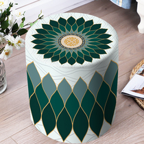 Cloth Art Small Round Stool Dust Cover Square Leather Mound Test Change Shoes Stool Sofa Round Stool Protection Hood Cover