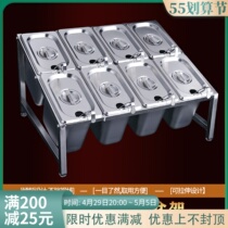 Stainless Steel Barbecue Seasoning Box Combination Suit Seasonings Containing Box storage box dosing box Composition Commercial
