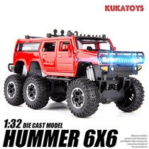  Alloy simulation large 6-wheeled hummer off-road vehicle Jeep Land Rover childrens toy car car model boy gift