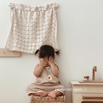 ins explosive Nordic children home decoration tapestry small Daisy Wall decoration background cloth sunscreen blackout car curtain