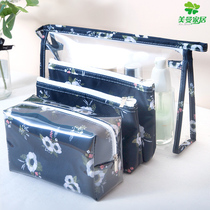 Makeup Bag Portable containing Cosmetic Skin Care Products Lipstick Red Travel Waterproof Solid Carry-on Transparent Wash Bag