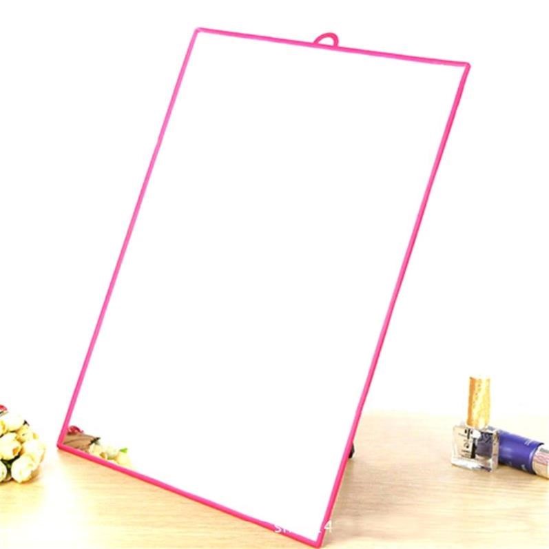 Folding mirror Fashion dressing mirror Desktop portable makeup Desktop standing large simple and convenient half-body mirror bath room