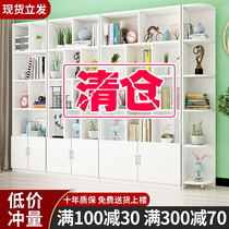 Bookshelf Shelf shelf floor simple modern cabinet simple home children student storage cabinet solid wood living room bookcase