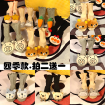 20 new original handmade spring and summer bread Anpanman baby tube socks pure cotton socks baby loose modeling socks