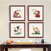 2021 printed cross stitch embroidery line embroidered new peony blossom open rich picture living room bedroom flower small painting simple embroidery
