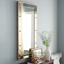 Simple and modern entrance wall-mounted decorative mirror Bathroom cosmetic mirror Living room dining room decorative dressing mirror Wall-mounted wall-mounted mirror