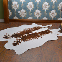 Nordic Buffalo Leather Carpet American Creative Personality Folk bed side Living room tea table Bedroom sofa floor cushion non-slip