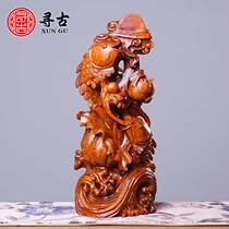 Looking for ancient flower pear wood carving there are more ornaments solid wood carving home living room decoration office mahogany crafts