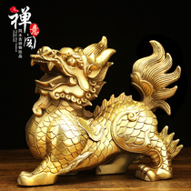 Zen Pavilion all copper unicorn ornaments town house guard a pair of large and small bedroom door home living room