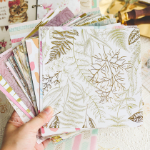  Core Mo bronzing material paper 10 sheets of sulfuric acid paper hand account retro material book background paper hand account sticker decoration tool