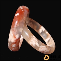 Madagascar cherry blossom agate bracelet floating Manau jade bracelet boutique Manau bracelet live women s
