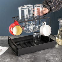 Home cup rack rack upside down Nordic cup rack drain creative tea ceremony mug simple iron rack
