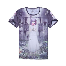  Fate personality short-sleeved T-shirt My King Saber anime peripheral fate Joan of Arc round neck clothes custom birthday gift