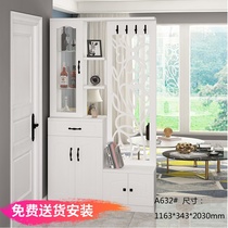 Simple and modern foyer Entrance hall Partition cabinet Living room double-sided screen Shoe cabinet Hanger coat cabinet Decorative cabinet