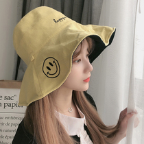 Japan Rosex Tangk double-sided fishermans hat female Korean Joker sun hat anti-ultraviolet sunscreen female