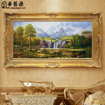 Hand painted scenery oil painting European-style living-room decoration painting restaurant big fresco book house hanging painting landscape genguan American custom