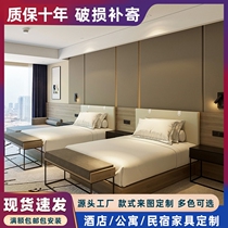 Hotel Furniture Guesthouse Bedtime single room with single set of custom Minroom apartment Single double bed rental room bed special style