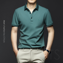 Minimalist ~ texture giant good summer mens lapel short-sleeved T-shirt POLO shirt 2021 mens new top