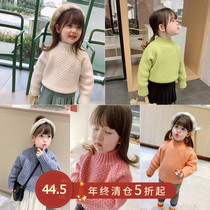 Childrens clothing girls winter clothes 2020 New thick sweater foreign baby knitwear foreign woolen sweater childrens winter