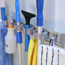 Punch-free mop rack Strong sticky hook Bathroom hook Cleaning tool pylons Storage rack Storage mop clip