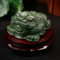 Hetian Jade Jasper ornaments Zicai Jinchan 590 74G three-dimensional carving