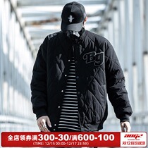 National Chao brand thick baseball uniform mens autumn and winter loose coat 2021 new cotton-padded clothes diamond-shaped grid couples cotton-padded clothing