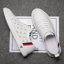 Mens small white shoes 2022 New summer breathable Soft genuine leather casual shoes Mens soft bottom soft leather full leather whiteboard shoes