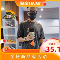 (Radish Cooperative) Candy color translucent card set reflective lanyard fluorescent color certificate access control badge key