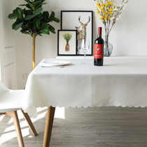 Pure white tablecloth Hotel Western restaurant conference tablecloth Modern simple large round table Square table Rectangular custom tablecloth
