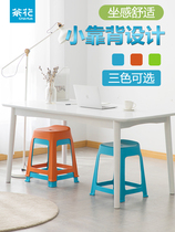 Camellia plastic stool thickened plastic high stool adult table stool bathroom stool plastic stool simple bench