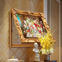 Electric meter box decorative painting can be pushed and pulled to block the box mural empty box living room restaurant European-style simple European flower oil painting