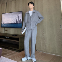 Hualun Spring Fashion Net Red Tide Brand Set Men Trend Korean Edition Handsome Casual Wear Cardigan Sweatshirt Sweatshirt Sweatshirt Tide