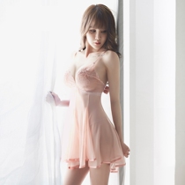 Sexy underwear show pajamas sexy show transparent temptation bed tease lace passion suit female night dress clothes