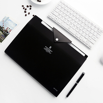 Korean office stationery simple folder A4 multi-layer student organ bag file bag storage clip 5 into 8 into