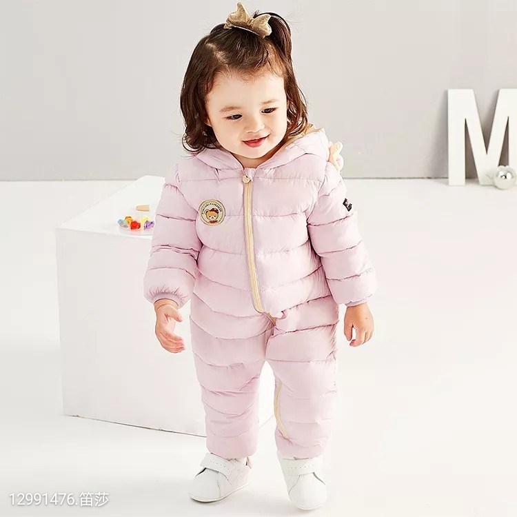 Deesha girls baby baby jumpsuit winter new cute children fashion down jumpsuit - Taobao
