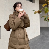 SYT COLD GRADE CLASS 90% WHITE DUCK SUEDE COLLECTION WAIST HIGH COLLAR MID-LENGTH DOWN JACKET CLOTHING WOMAN 2021 NEW DOWN JACKET